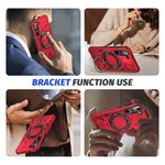For Samsung Galaxy S25 / S24 Magnetic Case TPU+PC Protective Cover with Ring Kickstand