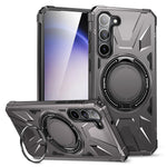 For Samsung Galaxy S25 / S24 Magnetic Case TPU+PC Protective Cover with Ring Kickstand