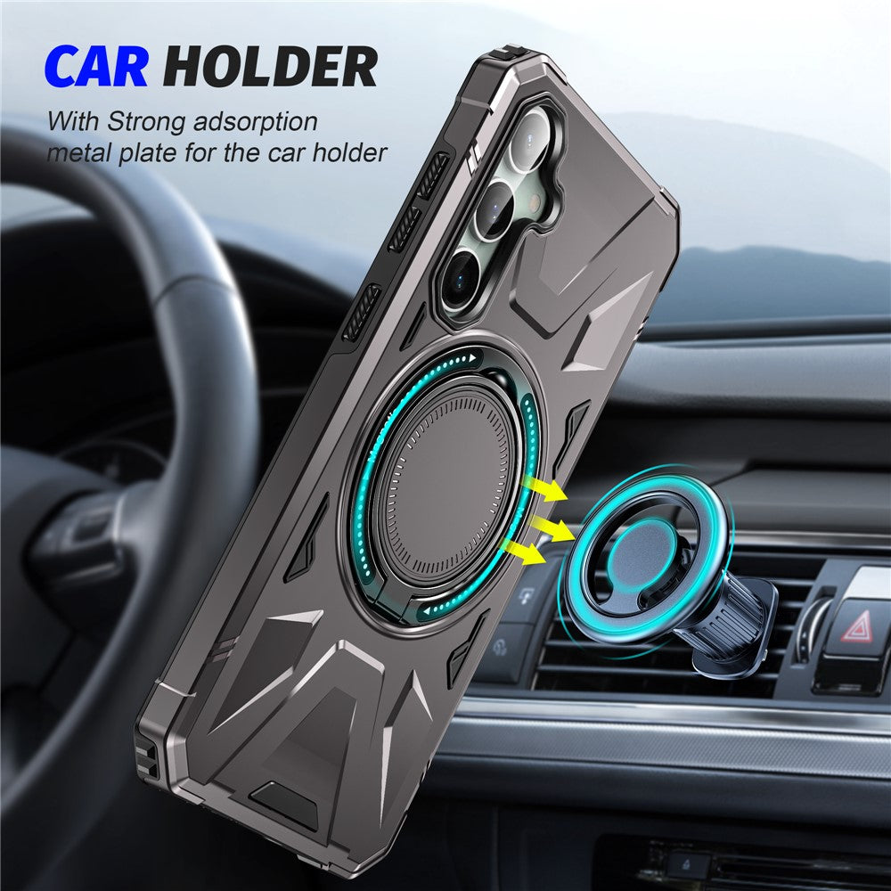 Til Samsung Galaxy A15 5G Cover Stødabsorberende TPU+PC Magnetisk Smartphone Cover
