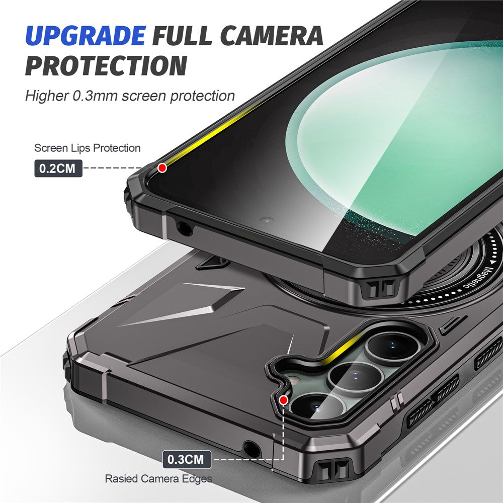 Til Samsung Galaxy A15 5G Cover Stødabsorberende TPU+PC Magnetisk Smartphone Cover