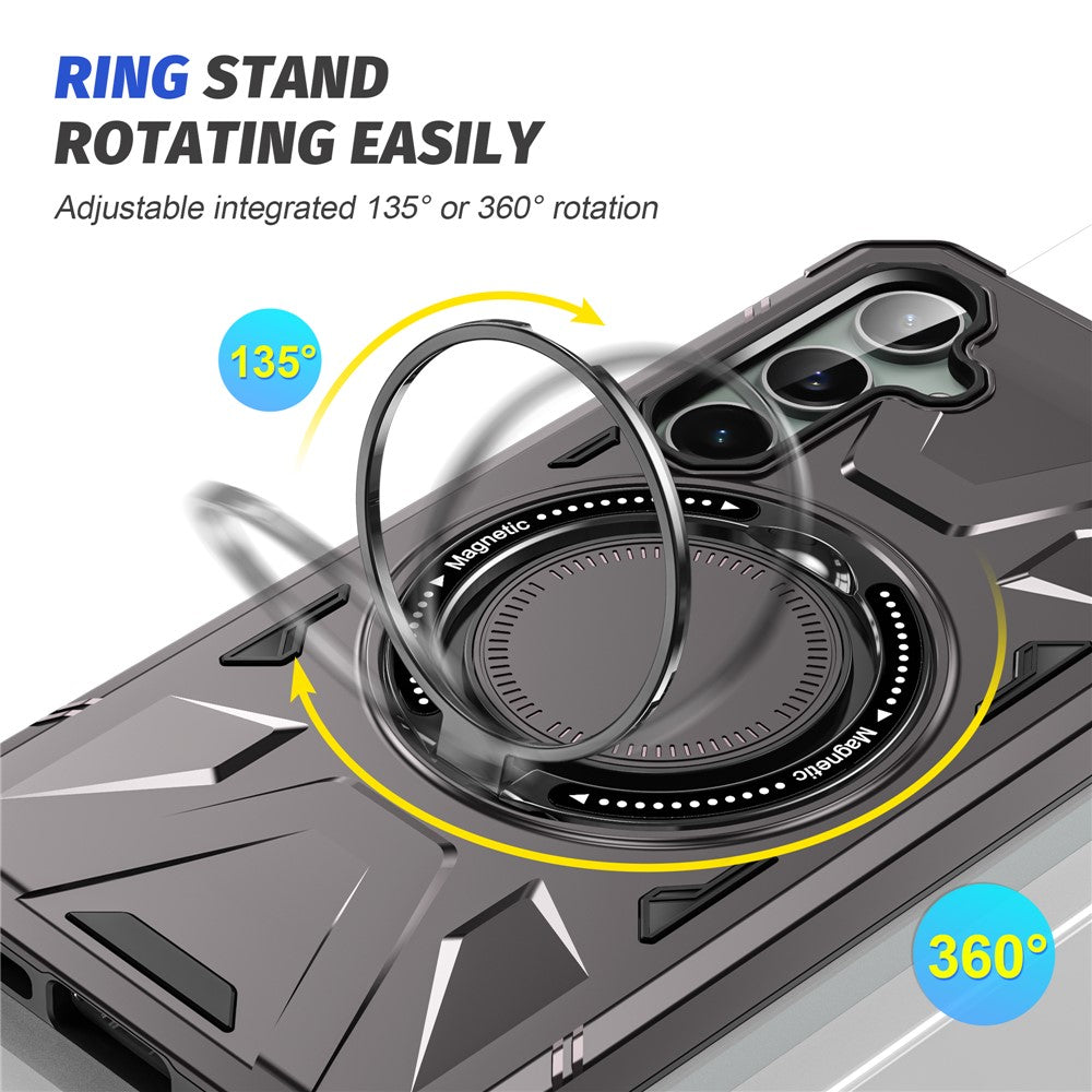 Til Samsung Galaxy A15 5G Cover Stødabsorberende TPU+PC Magnetisk Smartphone Cover