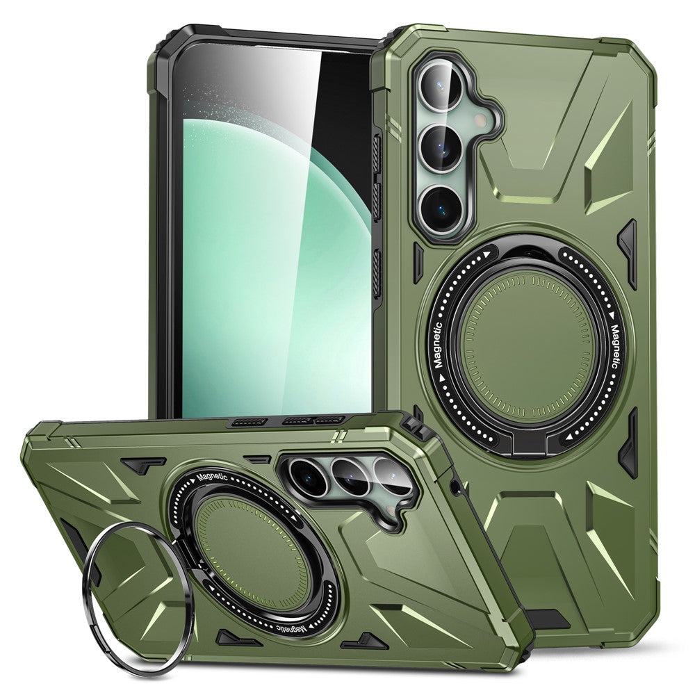 Til Samsung Galaxy A15 5G Cover Stødabsorberende TPU+PC Magnetisk Smartphone Cover