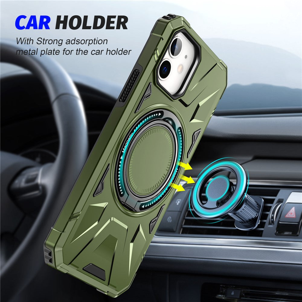 Til iPhone 11 Cover Anti-fald TPU+PC Støtteben Magnetisk Mobiltelefoncover