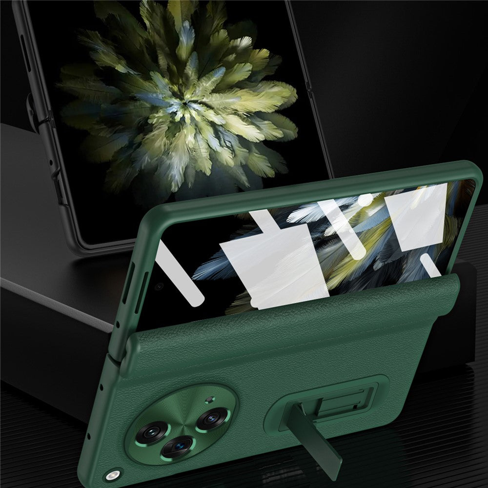 Til OnePlus Open / Oppo Find N3 5G Etui Støttefod Telefoncover Hærdet Glasfilm