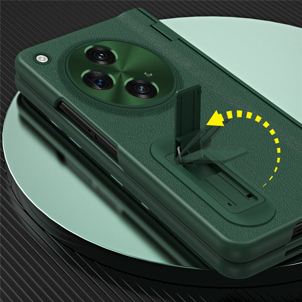 Til OnePlus Open / Oppo Find N3 5G Etui Støttefod Telefoncover Hærdet Glasfilm