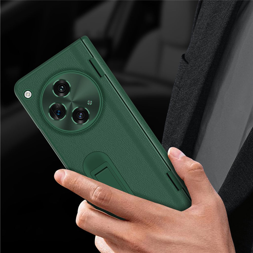 Til OnePlus Open / Oppo Find N3 5G Etui Støttefod Telefoncover Hærdet Glasfilm