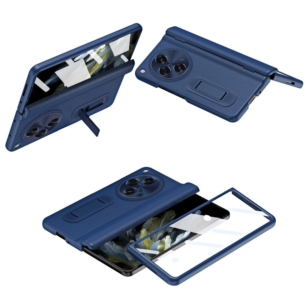 Til OnePlus Open / Oppo Find N3 5G Etui Støttefod Telefoncover Hærdet Glasfilm