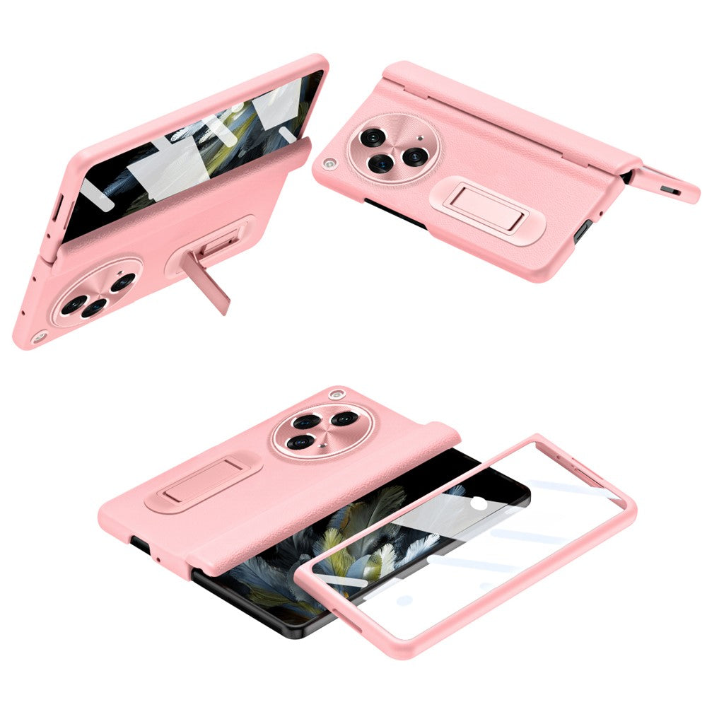 Til OnePlus Open / Oppo Find N3 5G Etui Støttefod Telefoncover Hærdet Glasfilm