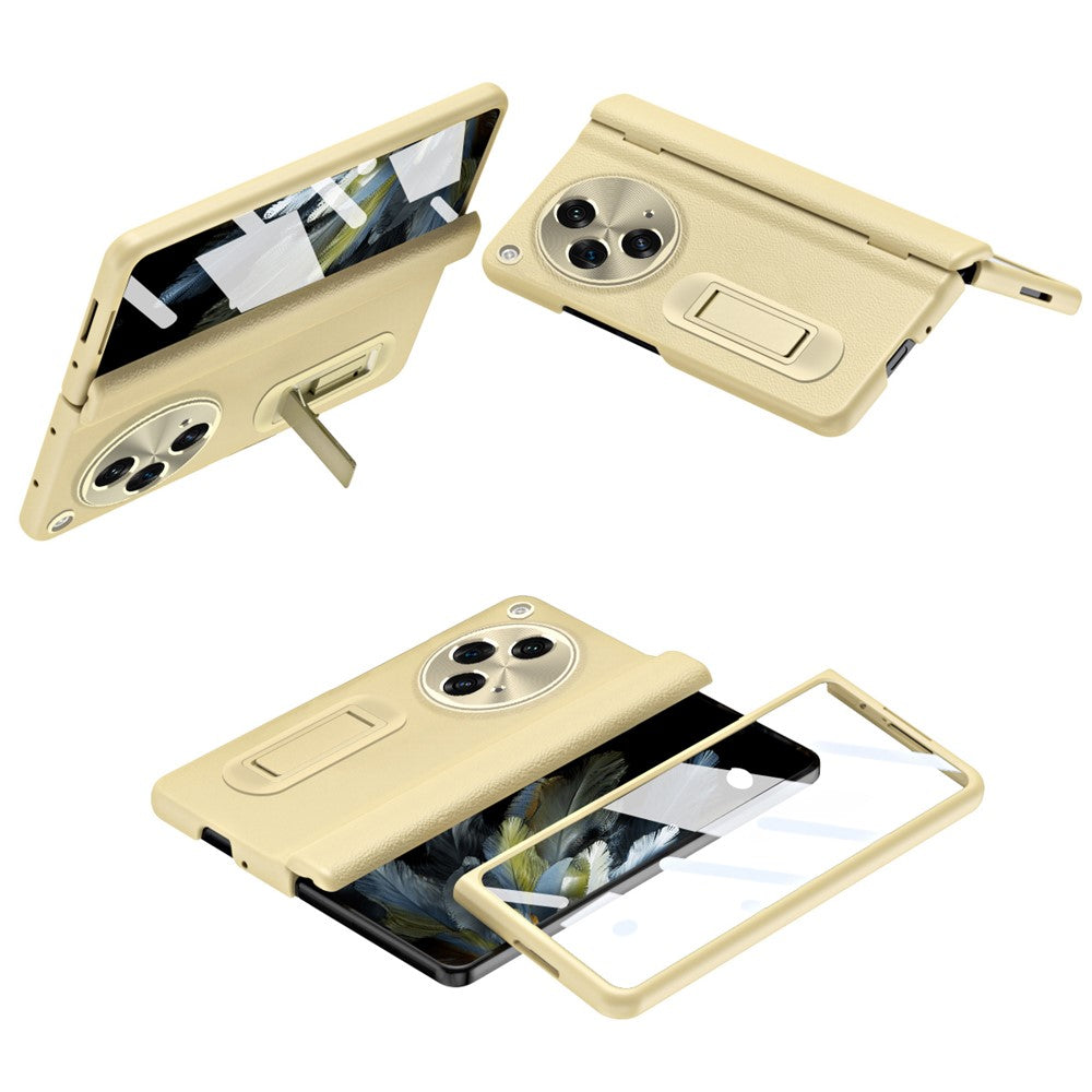 Til OnePlus Open / Oppo Find N3 5G Etui Støttefod Telefoncover Hærdet Glasfilm