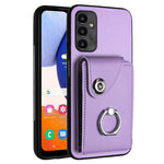 YB Leather Coating Series-7 for Samsung Galaxy A15 5G Case Rotary Ring Kickstand Phone Cover