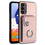 YB Leather Coating Series-7 for Samsung Galaxy A15 5G Case Rotary Ring Kickstand Phone Cover