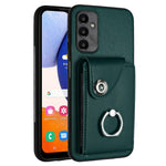 YB Leather Coating Series-7 for Samsung Galaxy A15 5G Case Rotary Ring Kickstand Phone Cover