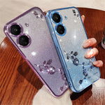 KADEM For Xiaomi Redmi 13C 4G / Poco C65 4G Cell Phone Case with Strap TPU Flower Pattern Cover