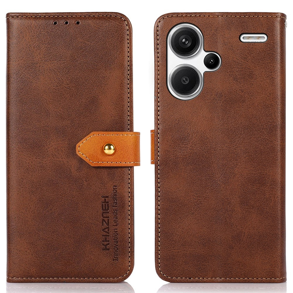 KHAZNEH For Xiaomi Redmi Note 13 Pro+ 5G Cell Phone Case PU Leather Phone Cover Shell