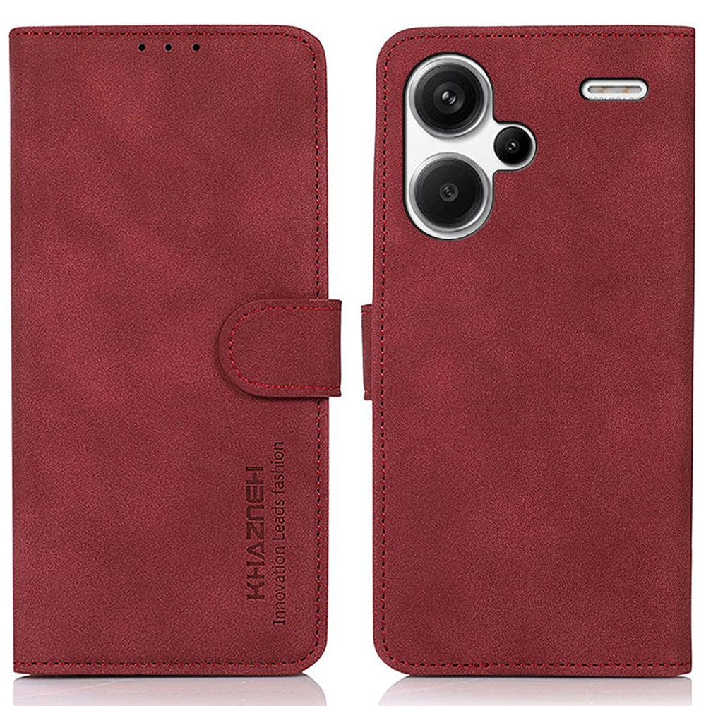 KHAZNEH Mobilskal För Xiaomi Redmi Note 13 Pro+ 5G Reptåligt PU-läder Flipfodral
