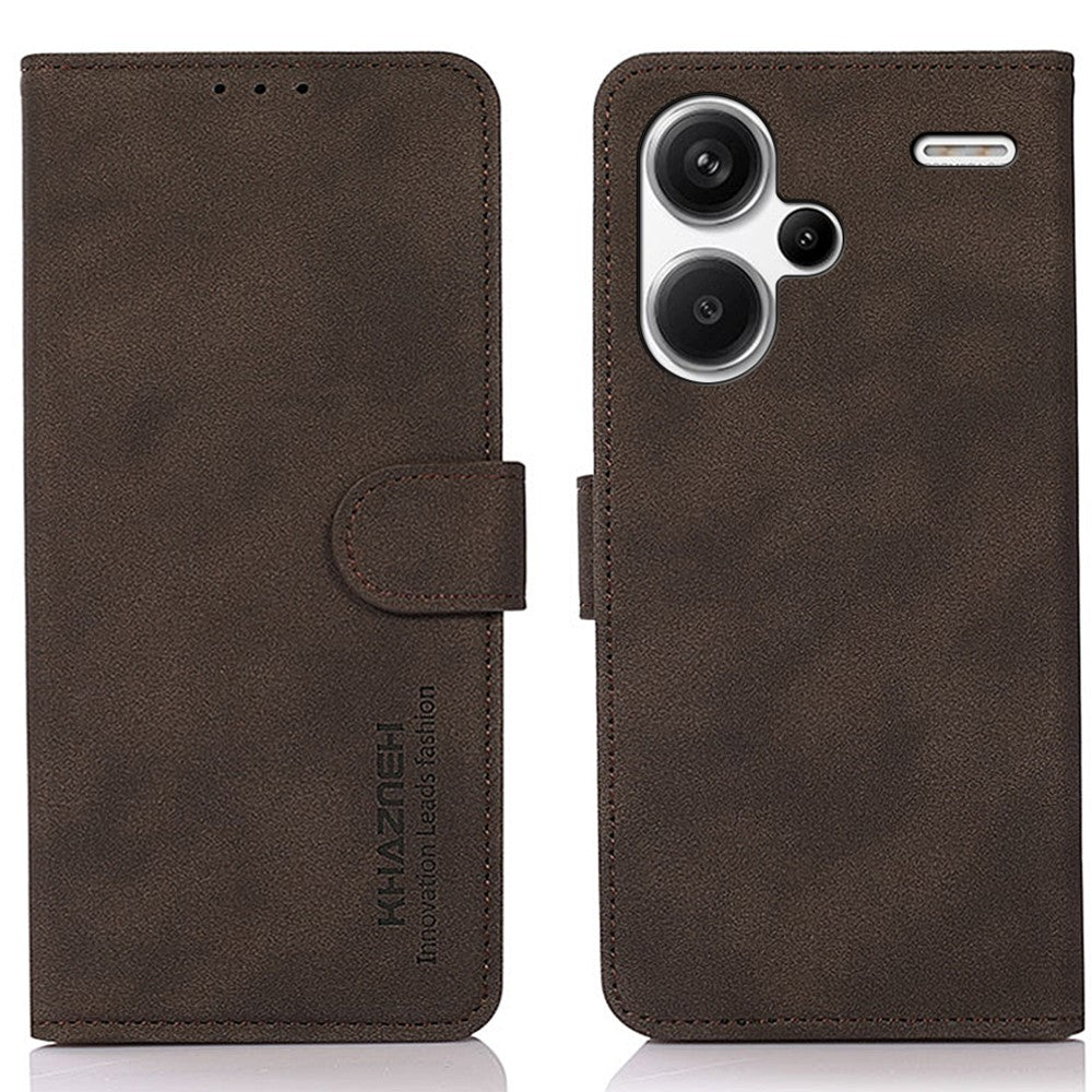KHAZNEH Mobilskal För Xiaomi Redmi Note 13 Pro+ 5G Reptåligt PU-läder Flipfodral