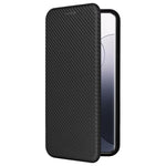 For Xiaomi 14 Leather Case Card Holder Carbon Fiber Texture Phone Cover