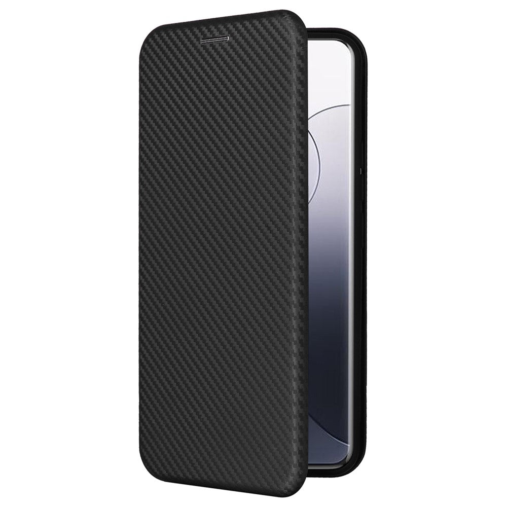 For Xiaomi 14 Leather Case Card Holder Carbon Fiber Texture Phone Cover