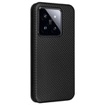 For Xiaomi 14 Leather Case Card Holder Carbon Fiber Texture Phone Cover