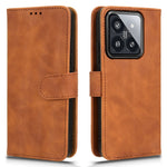 For Xiaomi 14 Cell Phone Case Skin-touch Stand Leather Wallet Cover