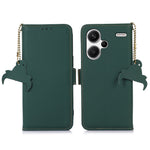For Xiaomi Redmi Note 13 Pro+ 5G Cell Phone Case Silky Genuine Cow Leather Wallet Cover