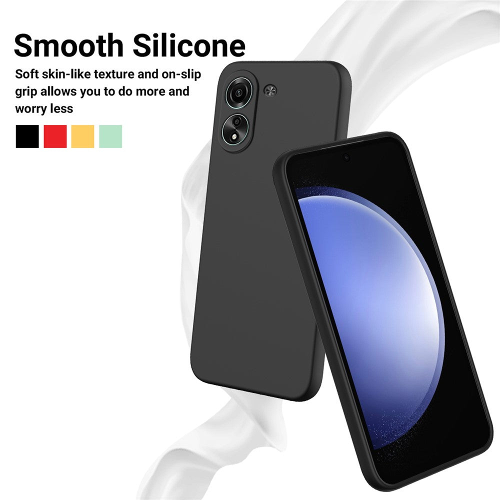 For Xiaomi Redmi 13C 4G / Poco C65 4G Case Soft Lining Liquid Silicone Shell Slim-Fit Phone Cover with Strap