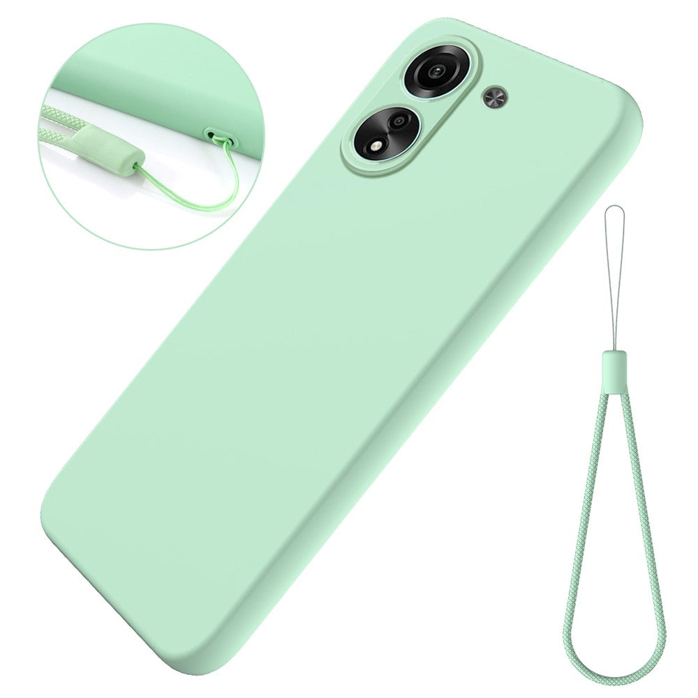 For Xiaomi Redmi 13C 4G / Poco C65 4G Case Soft Lining Liquid Silicone Shell Slim-Fit Phone Cover with Strap