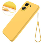 For Xiaomi Redmi 13C 4G / Poco C65 4G Case Soft Lining Liquid Silicone Shell Slim-Fit Phone Cover with Strap