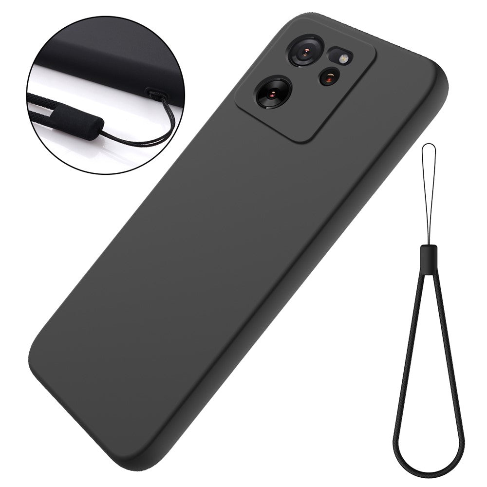 For Xiaomi 13T Pro / 13T / Redmi K60 Ultra Case Soft Lining Liquid Silicone Phone Covering Shell with Strap