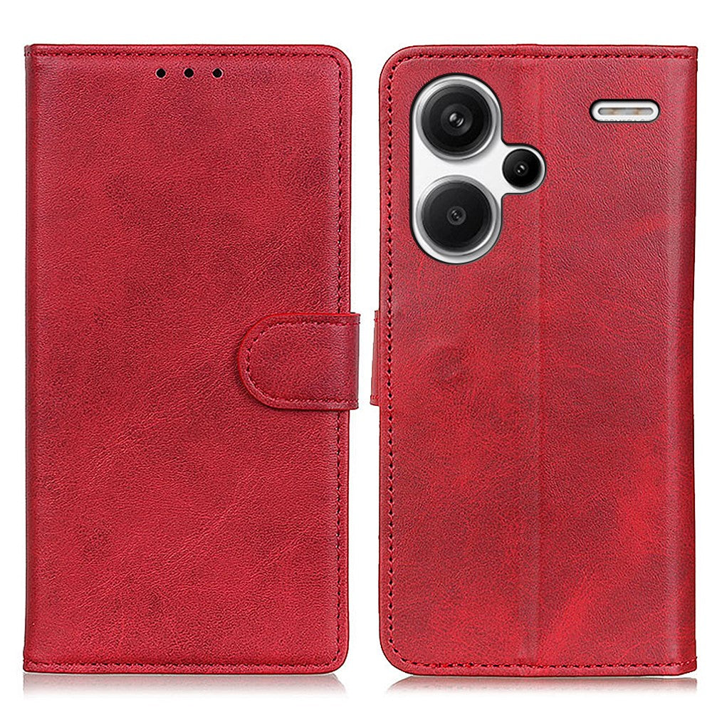 For Xiaomi Redmi Note 13 Pro+ 5G Cell Phone Cases Cowhide Texture Folio Flip PU Leather Cover