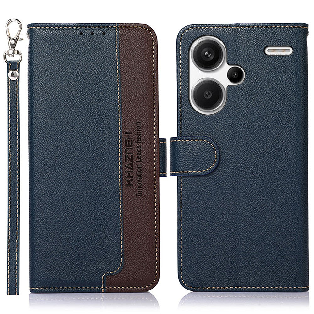 KHAZNEH För Xiaomi Redmi Note 13 Pro+ 5G RFID-blockerande mobilmobilfodral i läder