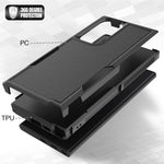 For Samsung Galaxy S23 Ultra Phone Cover PC+TPU Anti-drop Cell Phone Case