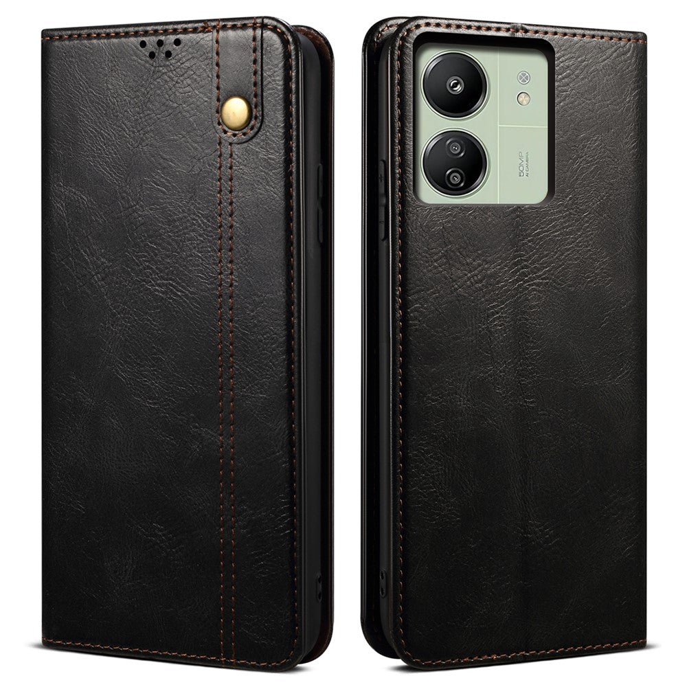 For Xiaomi Redmi 13C 4G / Poco C65 4G Cover PU Leather Anti-drop Stand Cell Phone Case