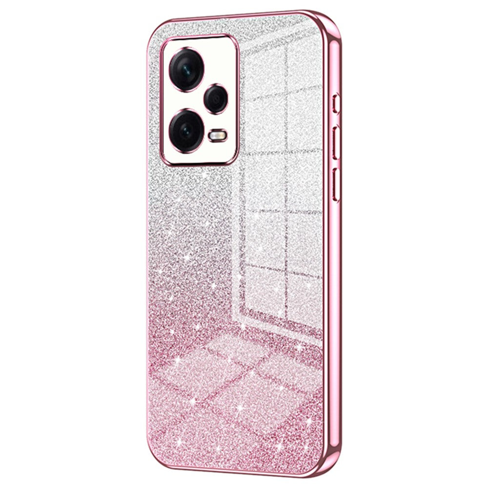 Bakstycke för Xiaomi Redmi Note 12 Pro+ 5G Precise Cutout Gradient Glitter TPU Mobilskal