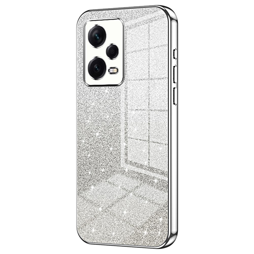Bakstycke för Xiaomi Redmi Note 12 Pro+ 5G Precise Cutout Gradient Glitter TPU Mobilskal