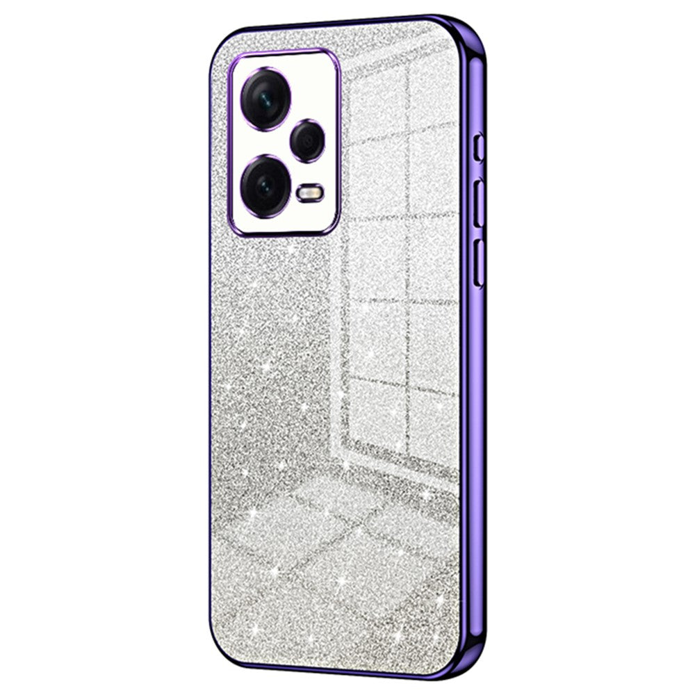 Bakstycke för Xiaomi Redmi Note 12 Pro+ 5G Precise Cutout Gradient Glitter TPU Mobilskal