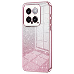Back Protective Cover for Xiaomi 14 Precise Cutout Gradient Glitter TPU Cell Phone Case
