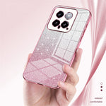 Back Protective Cover for Xiaomi 14 Precise Cutout Gradient Glitter TPU Cell Phone Case