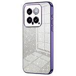 Back Protective Cover for Xiaomi 14 Precise Cutout Gradient Glitter TPU Cell Phone Case