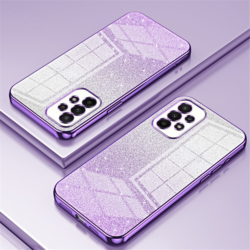 Til Samsung Galaxy A23 4G / A23 5G (Global Version) Cover med Glitter Design TPU Præcise Udskæringer Telefoncover