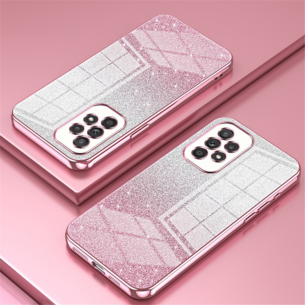 For Samsung Galaxy A33 5G Case Precise Cutout Gradient Glitter Design Phone Back Protector