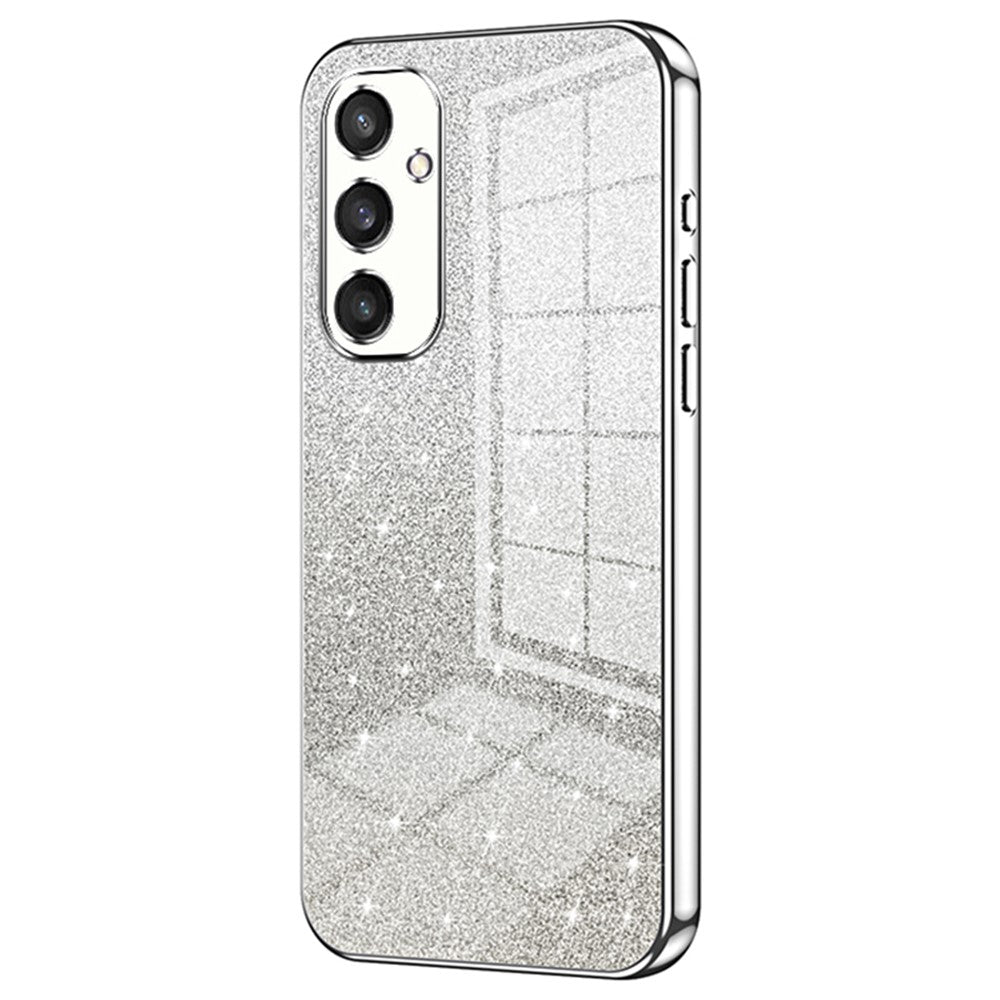 For Samsung Galaxy S24 Precise Cutout Cell Phone Case Gradient Glitter TPU Cover