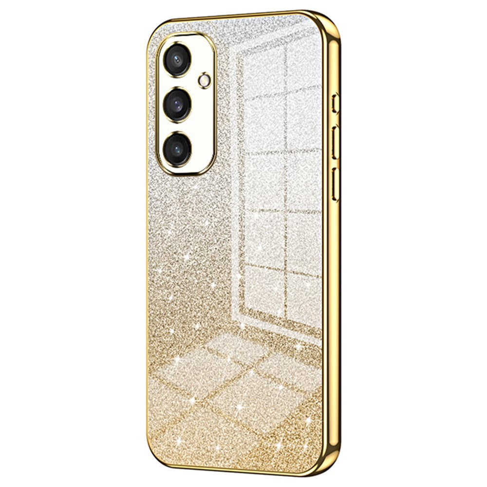 For Samsung Galaxy S24 Precise Cutout Cell Phone Case Gradient Glitter TPU Cover