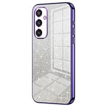 For Samsung Galaxy S24 Precise Cutout Cell Phone Case Gradient Glitter TPU Cover