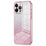 Mobilskal till iPhone 13 Pro Max med precisa utskärningar, galvaniserad, gradient, glitter, TPU-skal