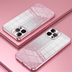 Cell Phone Case for iPhone 13 Pro Max Precise Cutout Electroplating Gradient Glitter TPU Cover