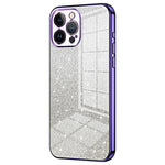 Cell Phone Case for iPhone 13 Pro Max Precise Cutout Electroplating Gradient Glitter TPU Cover