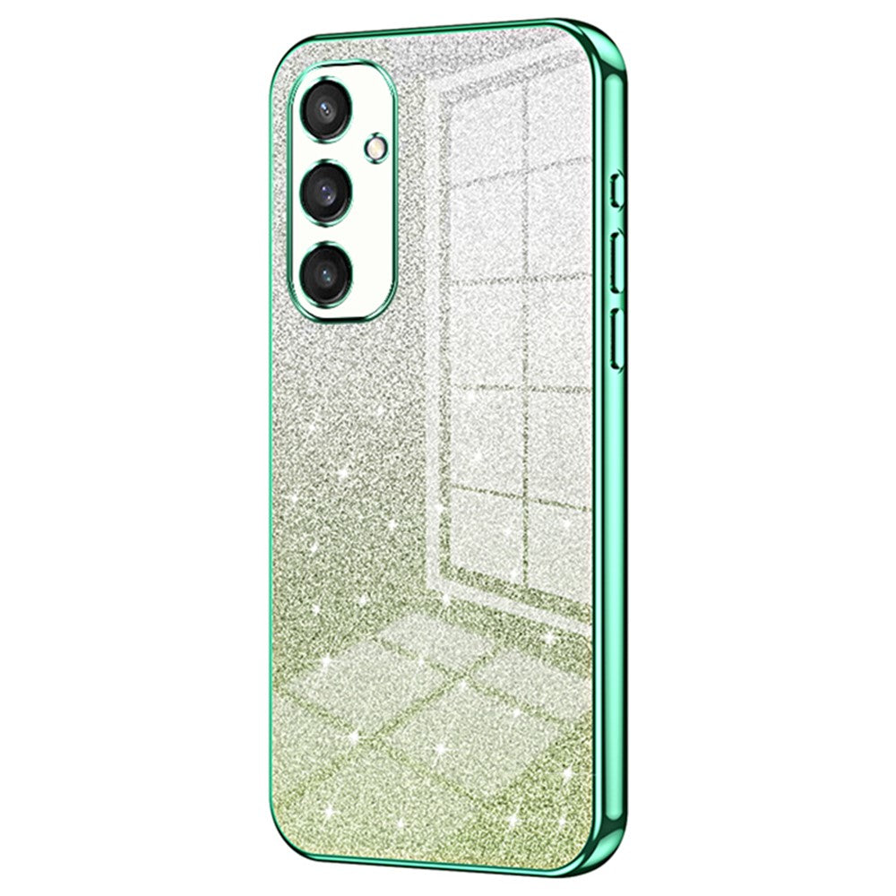 For Samsung Galaxy S24+ Cell Phone Case Precise Cutout TPU Electroplating Glitter Back Cover