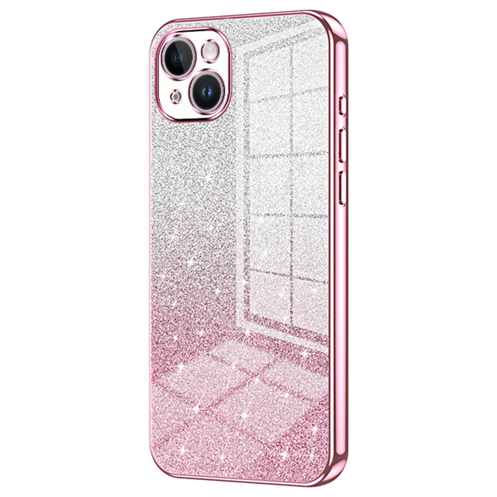 Til iPhone 14 Plus Cover Glitter Præcist Udskåret Elektrobelagt TPU Cover
