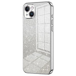 For iPhone 14 Plus Cell Phone Case Glitter Precise Cutout Electroplating TPU Cover